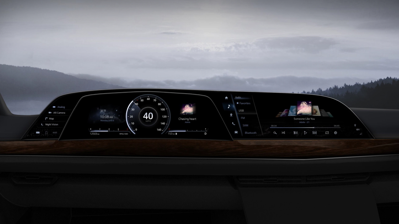 У Cadillac Escalade 2021 року буде використовуватися потрійний вигнутий 38-дюймовий P-OLED дисплей LG