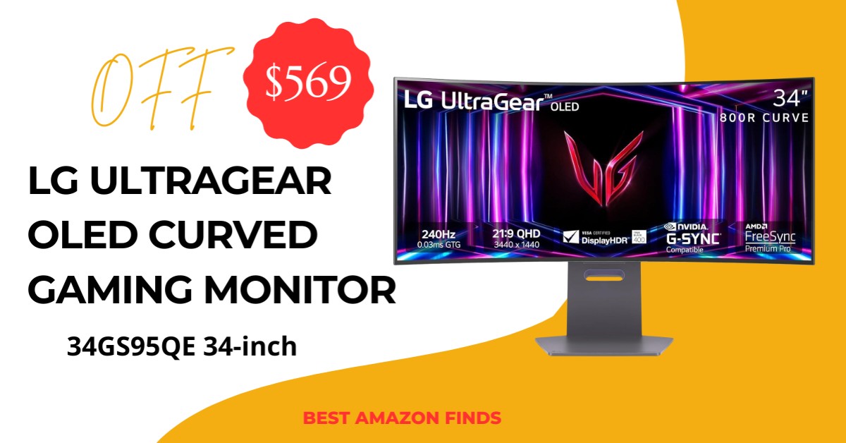 LG 34-inch Ultragear OLED Curved Gaming Monitor - $569 Off Now!