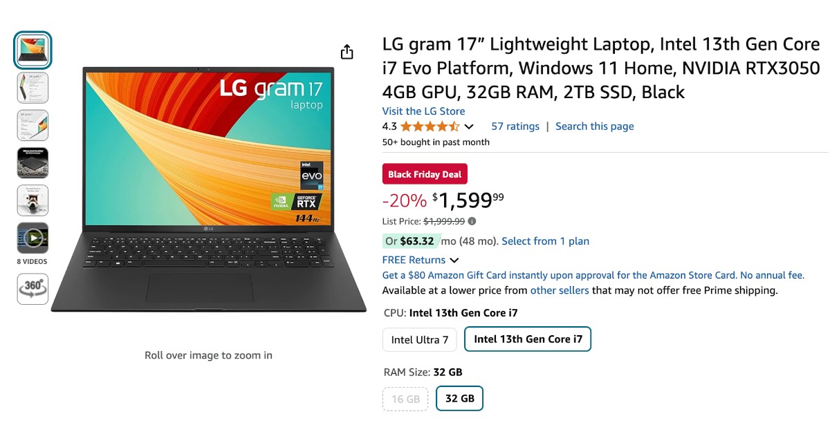 LG Gram 17” Review: A Lightweight Powerhouse with Intel’s 13th Gen i7