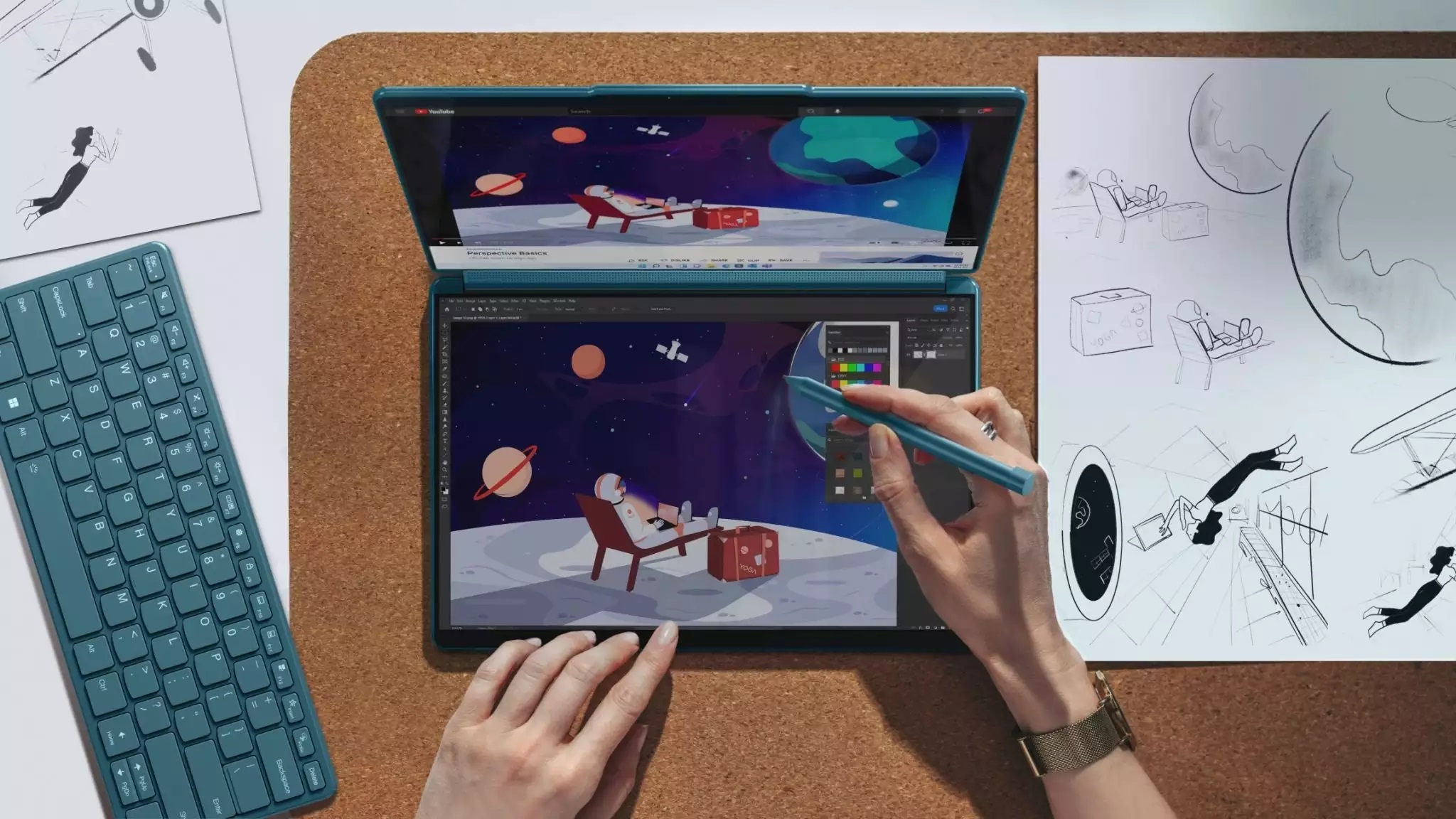Lenovo Yoga Book 9: Transformer-Laptop mit zwei 13,3-Zoll-Touchscreens