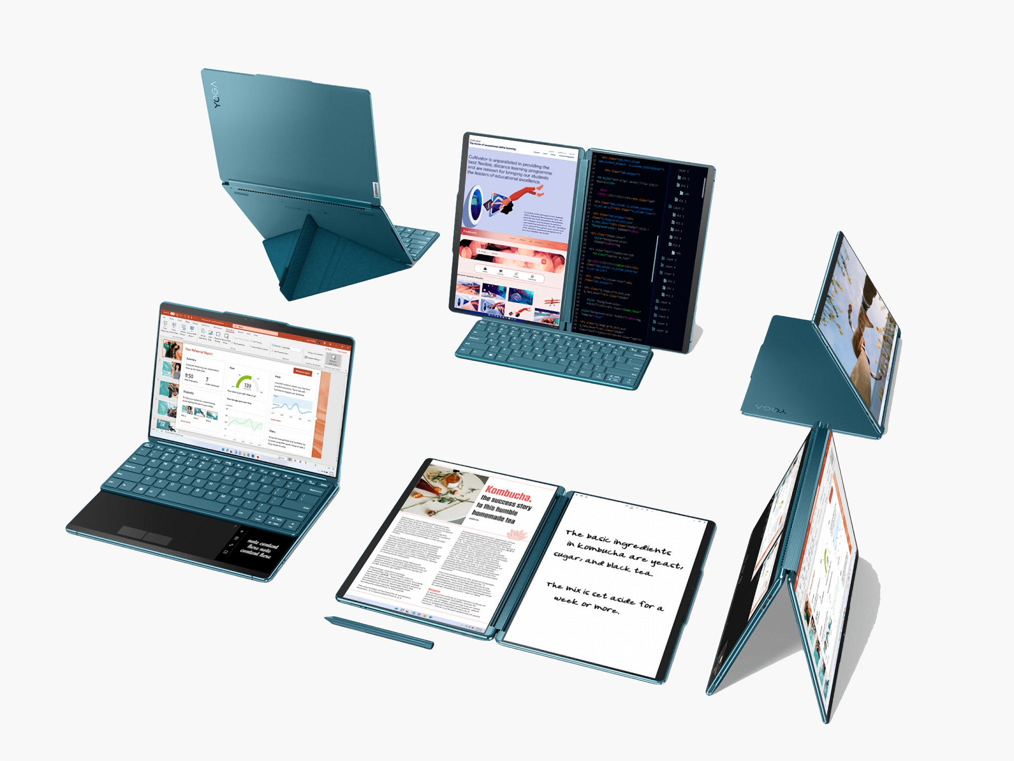 Le Lenovo Yoga Book 9i avec double écran OLED présenté en Europe et aux États-Unis