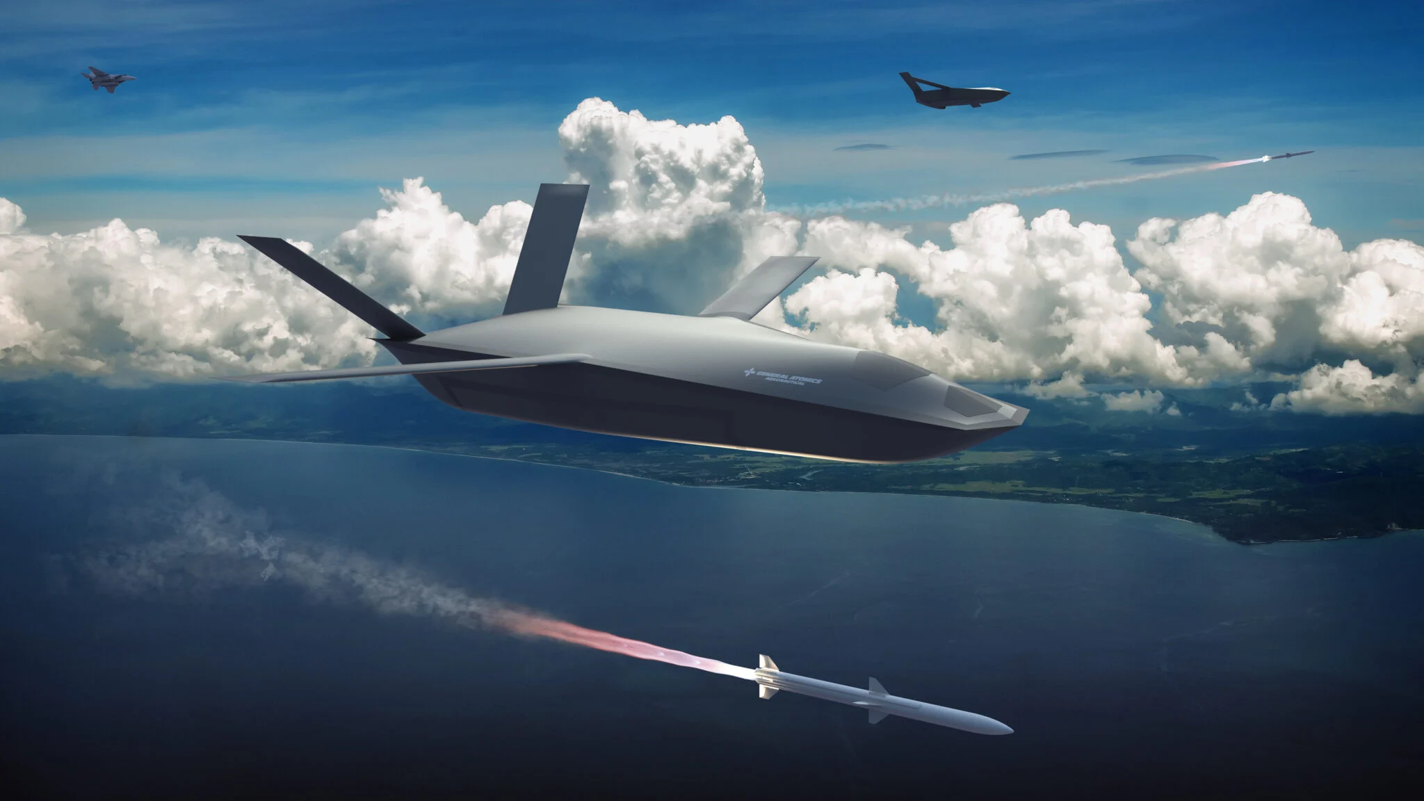 General Atomics met au point des drones LongShot équipés de missiles pouvant être lancés à partir de gros avions