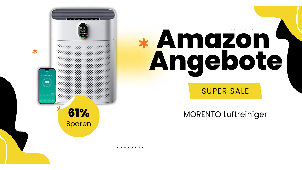 MORENTO Smart Luftreiniger mit HEPA Filter – Sparen Sie 230€!