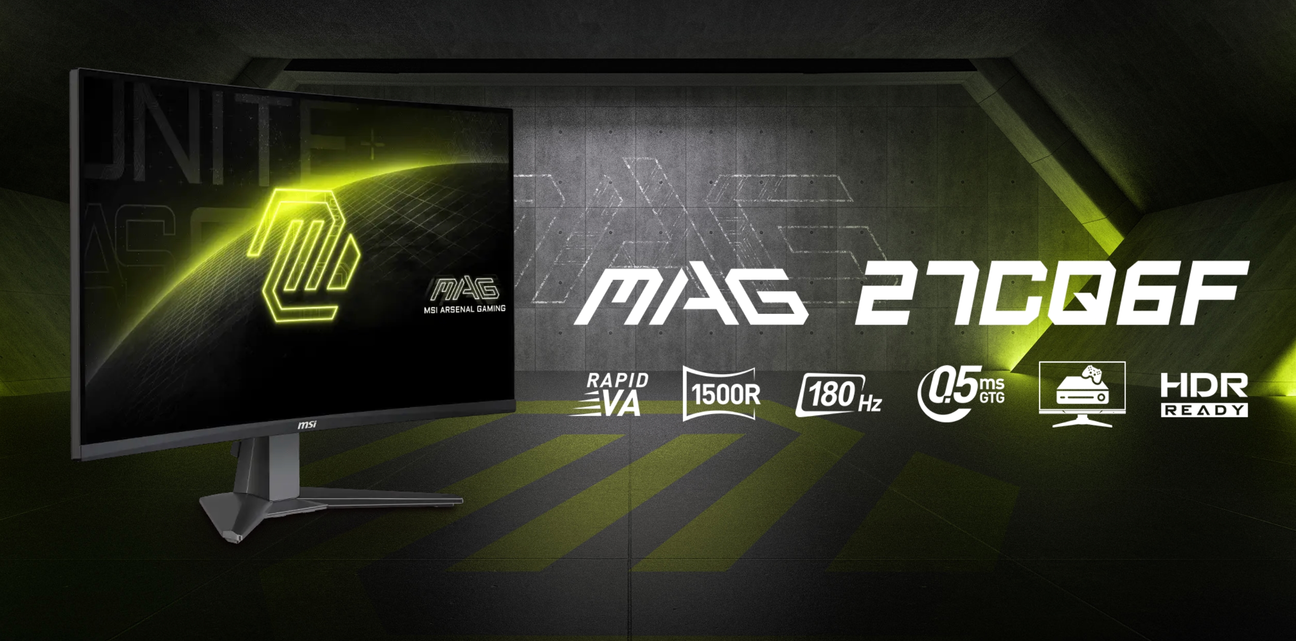 MSI MAG 27CQ6F: 27-inch gebogen monitor met 2K-resolutie en 180Hz verversingssnelheid