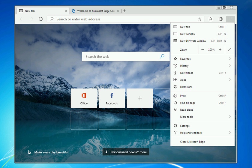 Microsoft wprowadził przeglądarkę Edge dla Windows 7