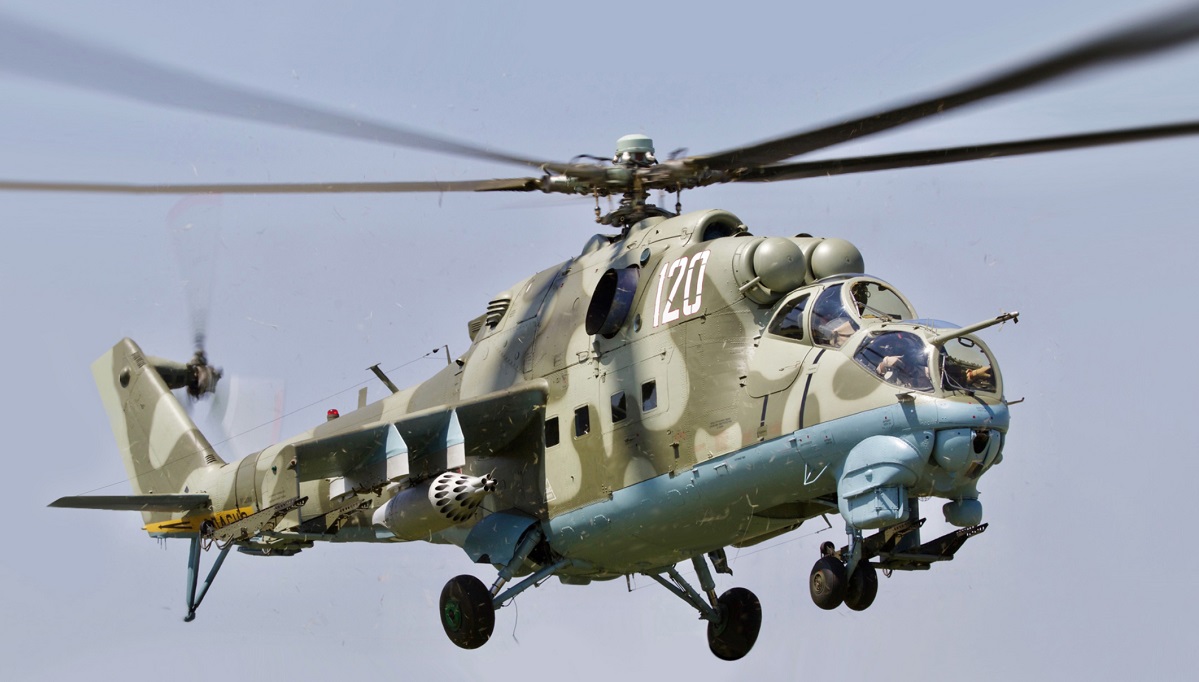 Le Forze Armate distruggono un elicottero d'attacco russo Mi-24 del valore di oltre 12 milioni di dollari