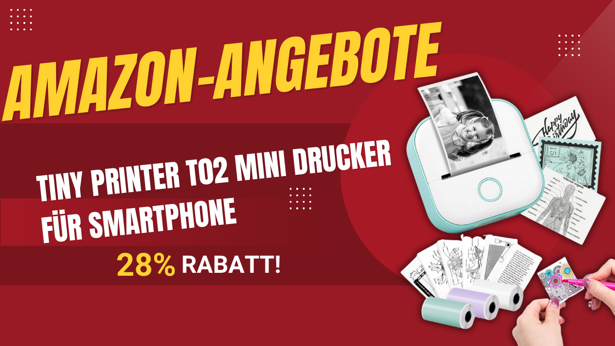 Tiny Printer T02 Mini Drucker – Jetzt 14,76€ günstiger!