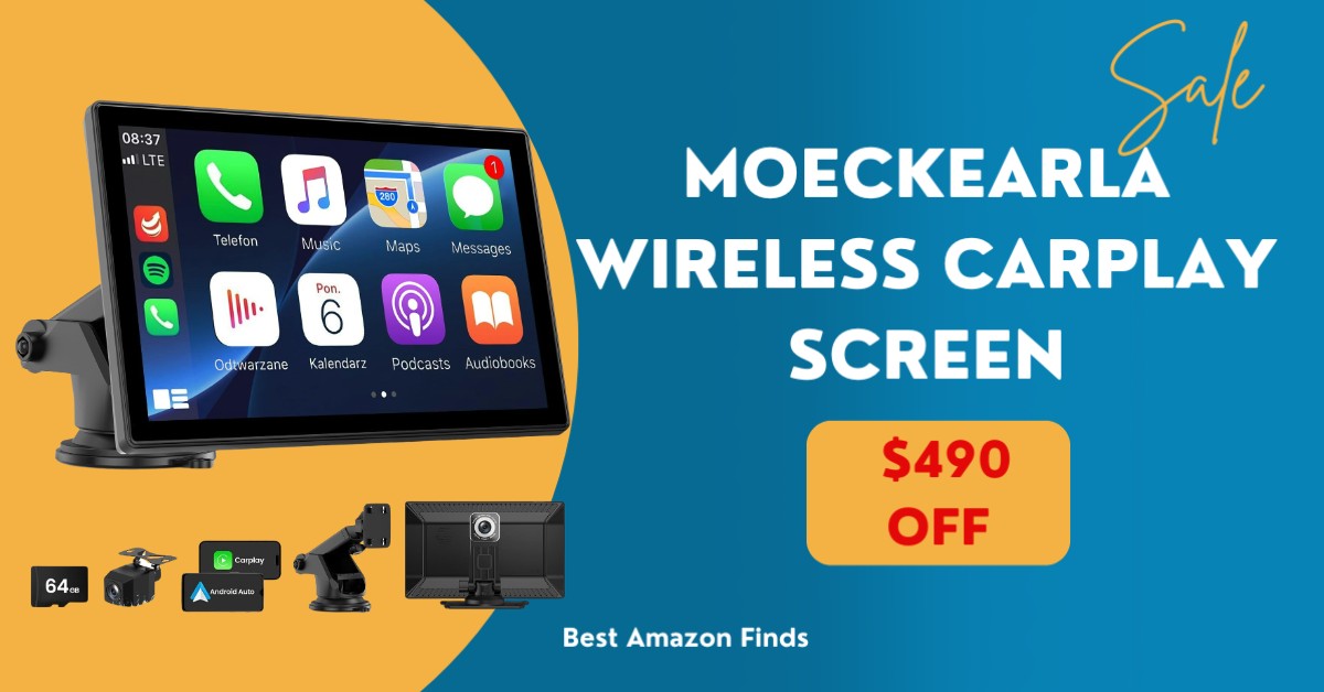 Moeckearla Wireless Carplay Screen - $490 Off NOW!