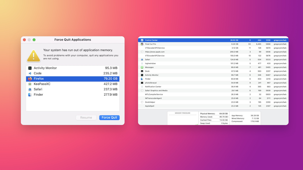 Users report "memory leak" issues after upgrading to macOS Monterey