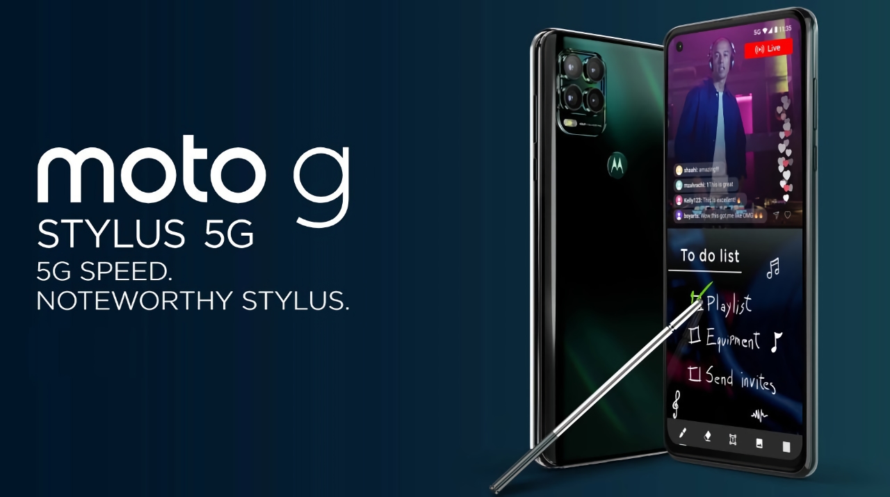 Moto G Stylus 5G: Snapdragon 480 chip, 6,8-calowy wyświetlacz, quad-camera, wsparcie dla rysika i 399 dolarów tag cenowy