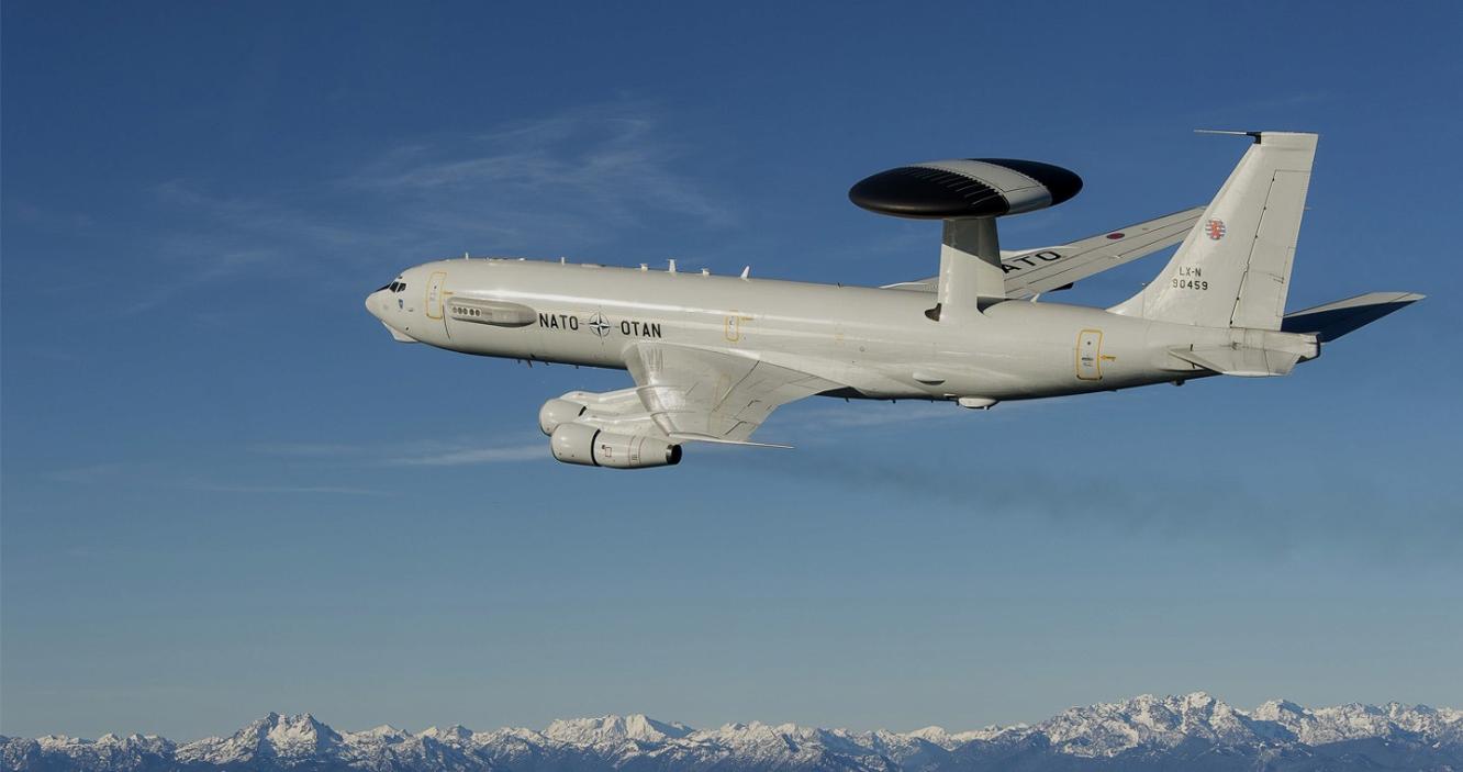 NATO deploys US E-3 Sentry long-range radar detection aircraft near the Russian border in Europe