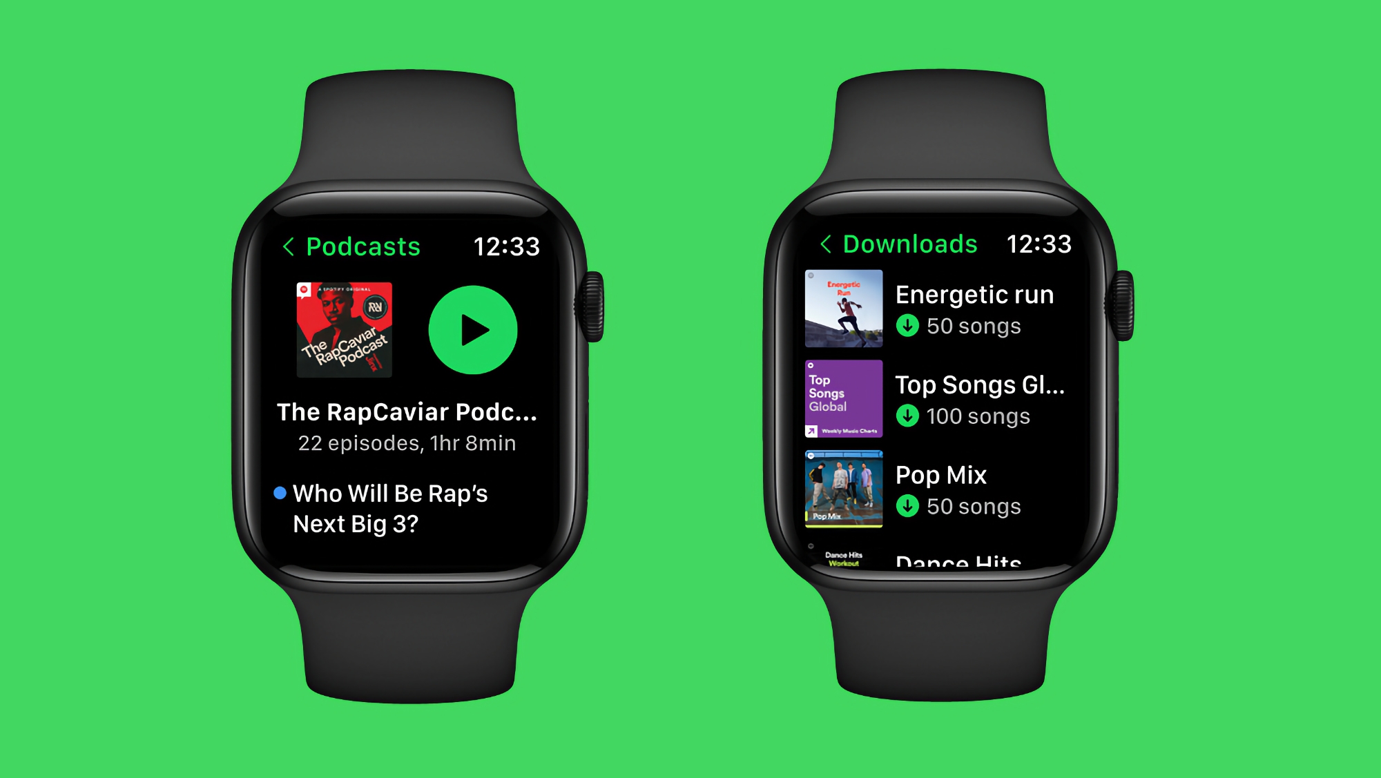 Spotify presentó una nueva versión de la aplicación para el Apple Watch