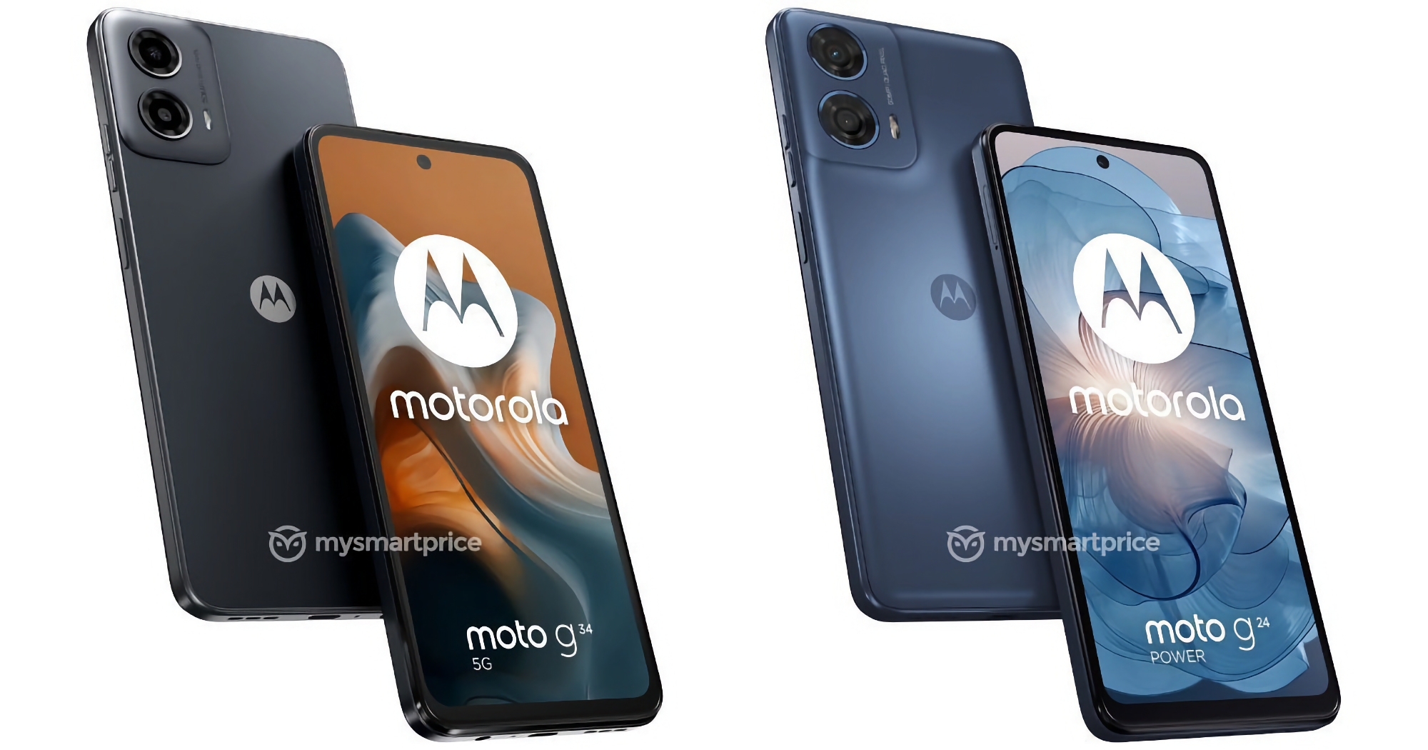 Motorola is preparing to release the Moto G24 Power and Moto G34, here's what the smartphones will look like