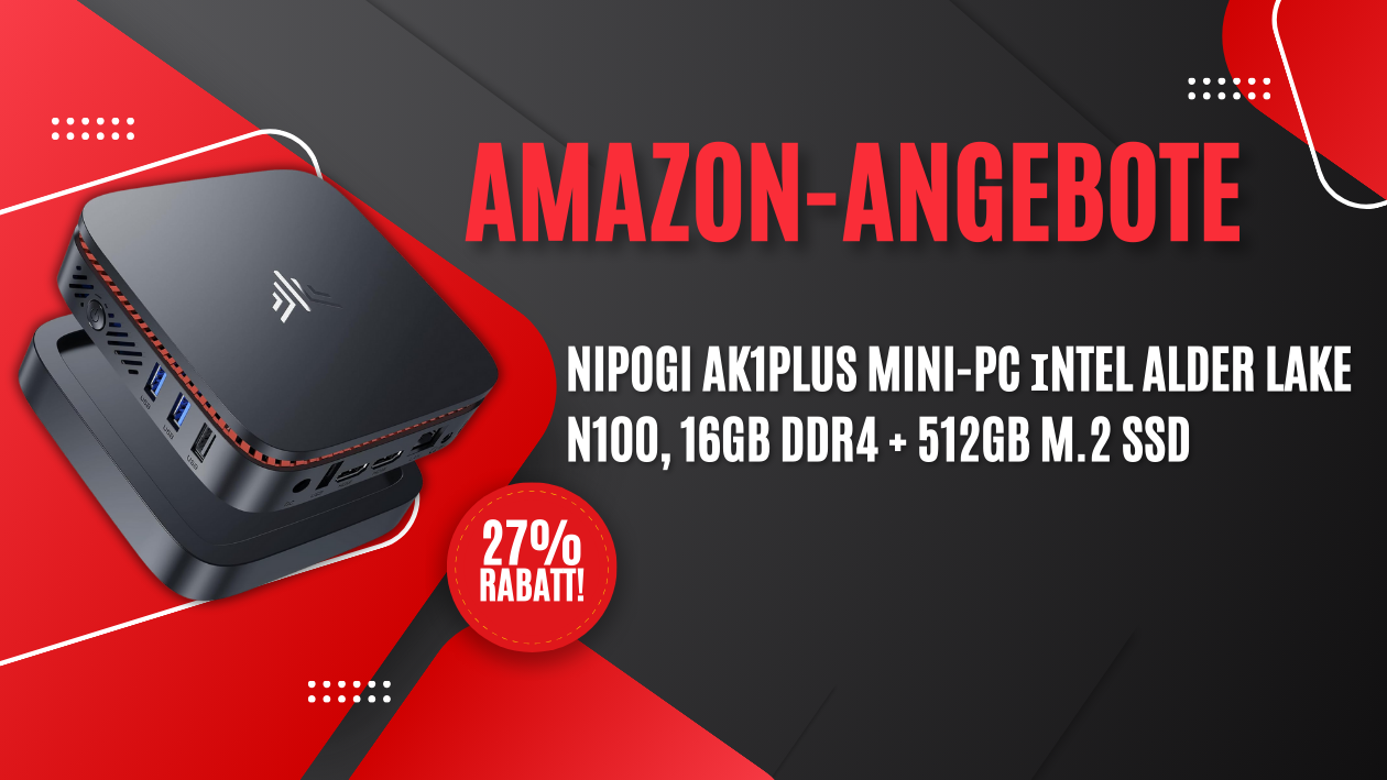 NiPoGi AK1PLUS Mini PC: Leistungsstarker Zwerg zum Sparpreis – Jetzt 70,99€ günstiger!