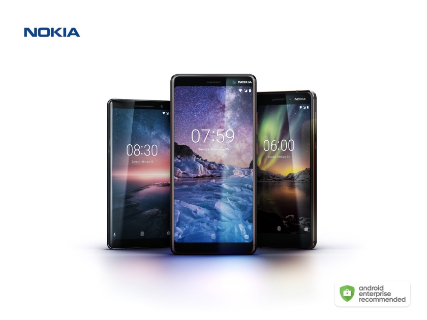 Nokia 8 Sirocco, 7 Plus and 6 have joined the Android Enterprise Recommended program