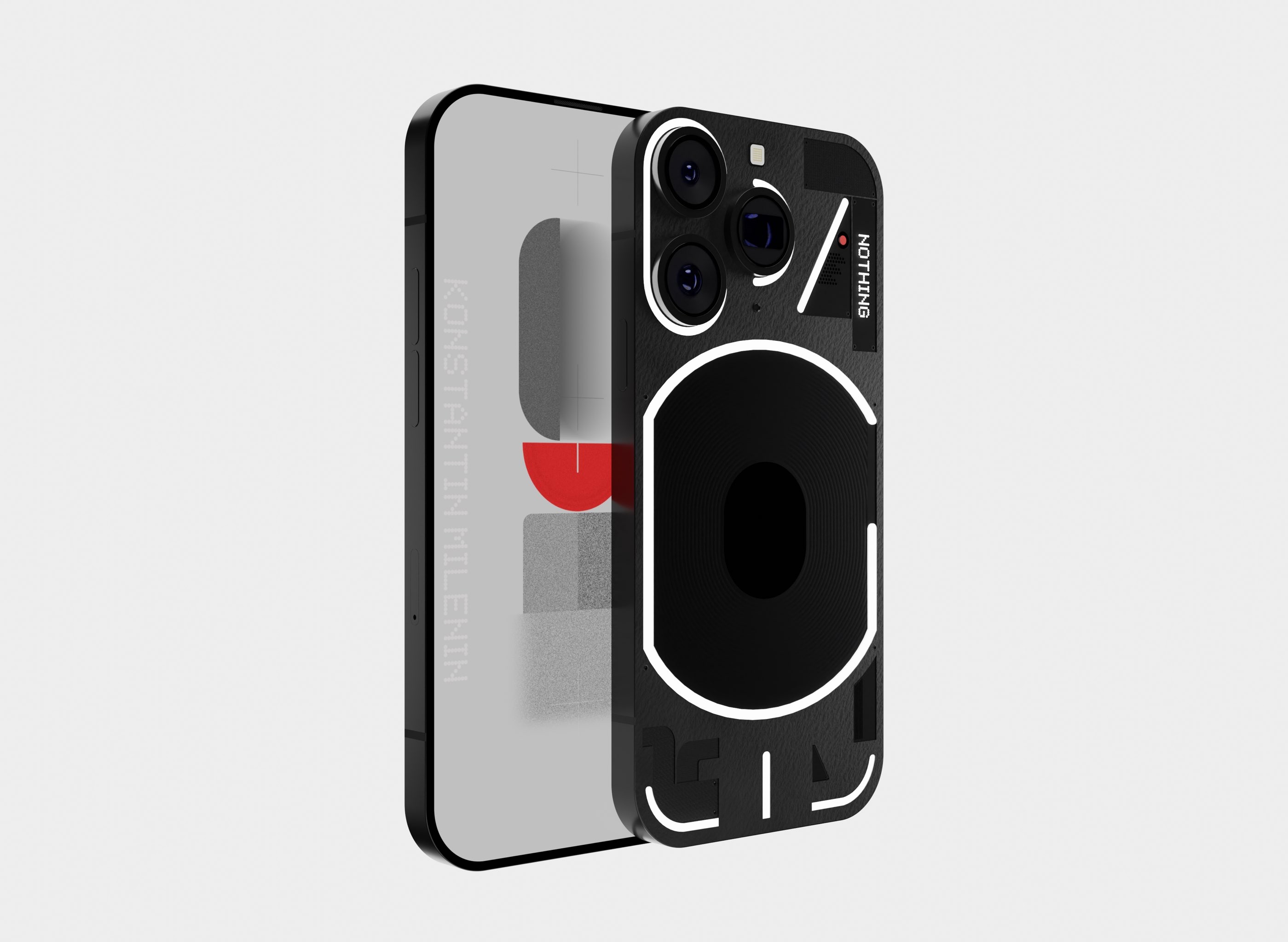 Nothing Phone (2) appears in concept images: triple camera, no-hole display and Glyph illumination