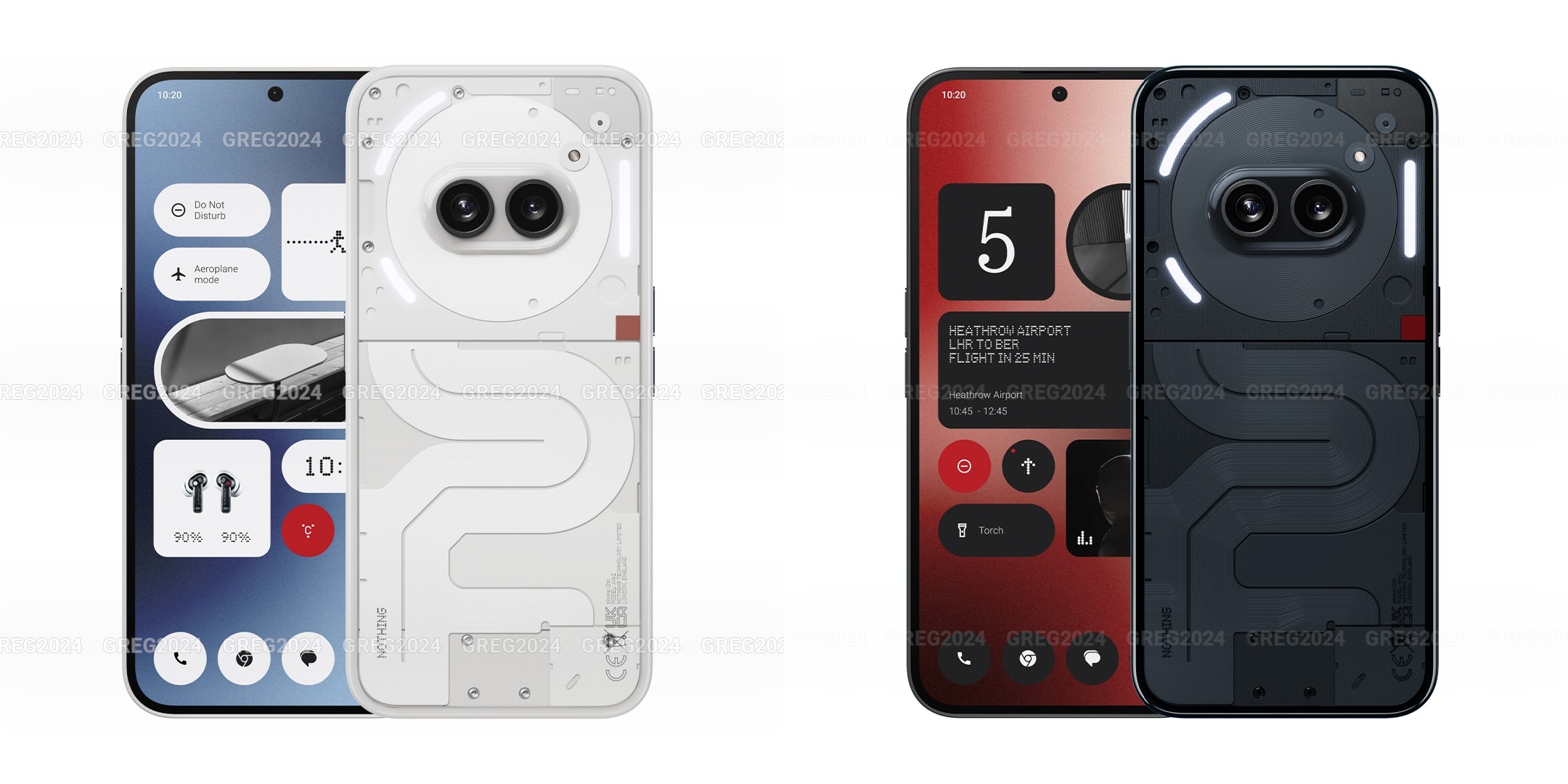 To farver, vandret kamera og baggrundsbelyst Glyph: Nothing Phone (2a) er dukket op på officielle billeder