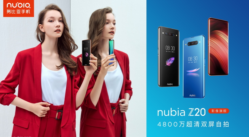 Nubia Z20: dwa wyświetlacze AMOLED, potrójna kamera na 48 MP, najwyższy procesor Snapdragon 855 Plus i cena 496 USD