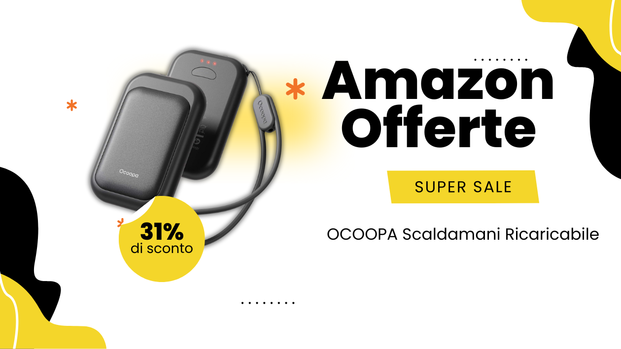 OCOOPA Scaldamani Ricaricabile – Risparmia 10€ Oggi!