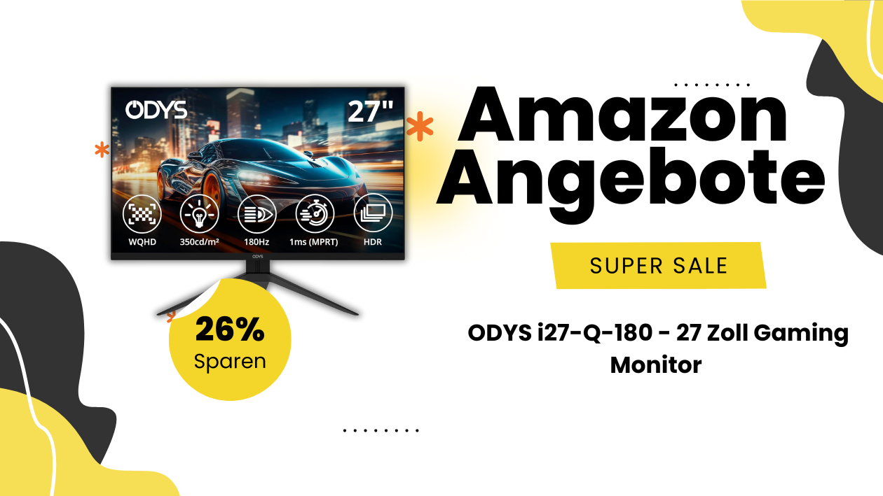 ODYS 27" Gaming Monitor mit 180Hz – Jetzt 50€ sparen!