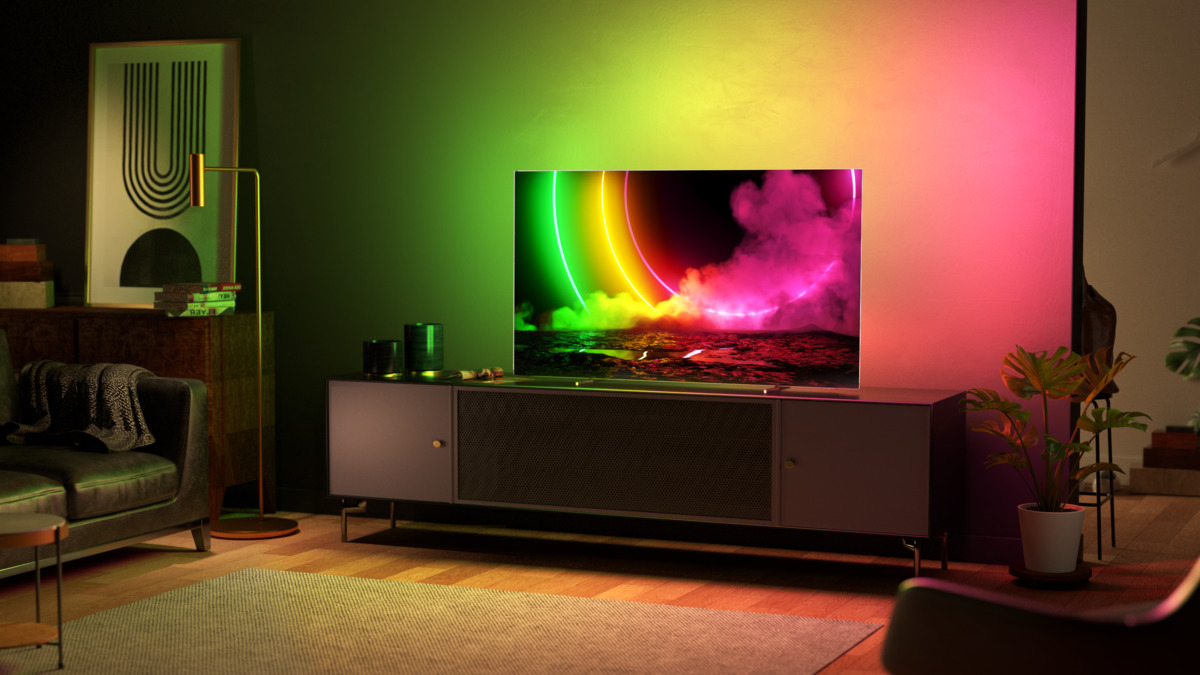 Philips OLED 806: ein Fernseher, der Filme und Beleuchtung erkennen kann, inklusive Lederfernbedienung