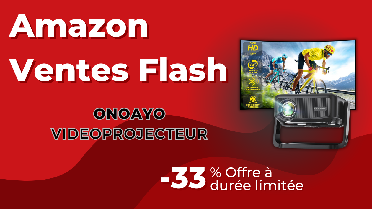 ONOAYO AY3 Vidéoprojecteur WiFi 6 – Économisez 50€ Aujourd'hui!