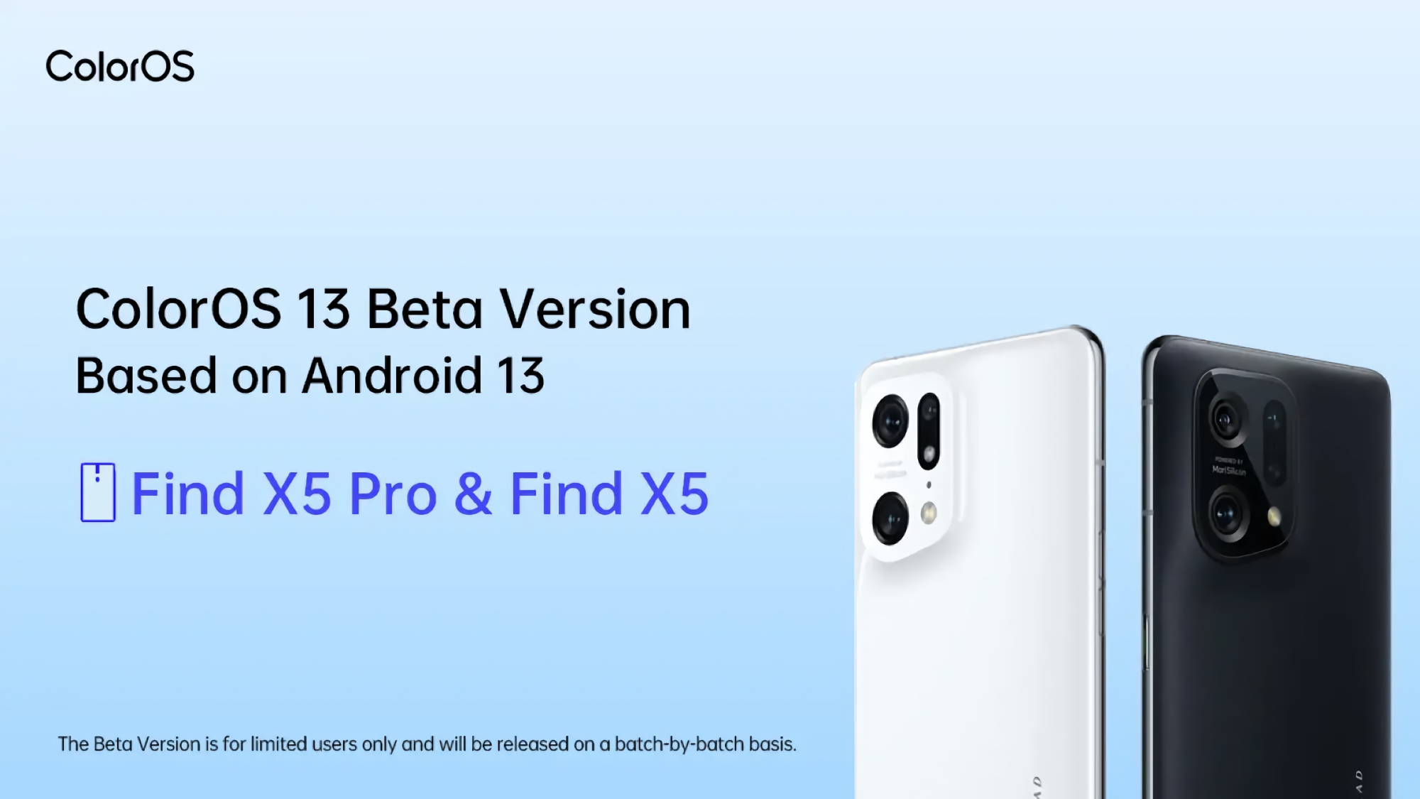 OPPO Find X5, OPPO Find X5 Pro and OPPO Find N received a beta version of ColorOS 13 based on Android 13