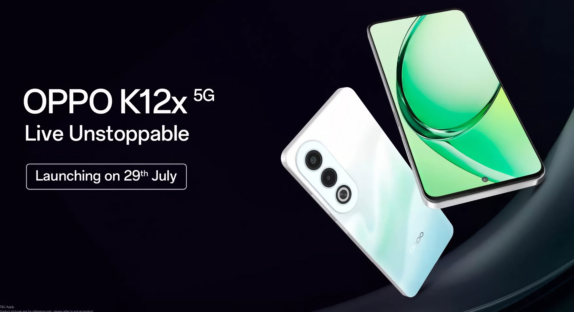 OPPO K12x 5G with MIL-STD-810H and IP54 protection will make its global debut on 29 July