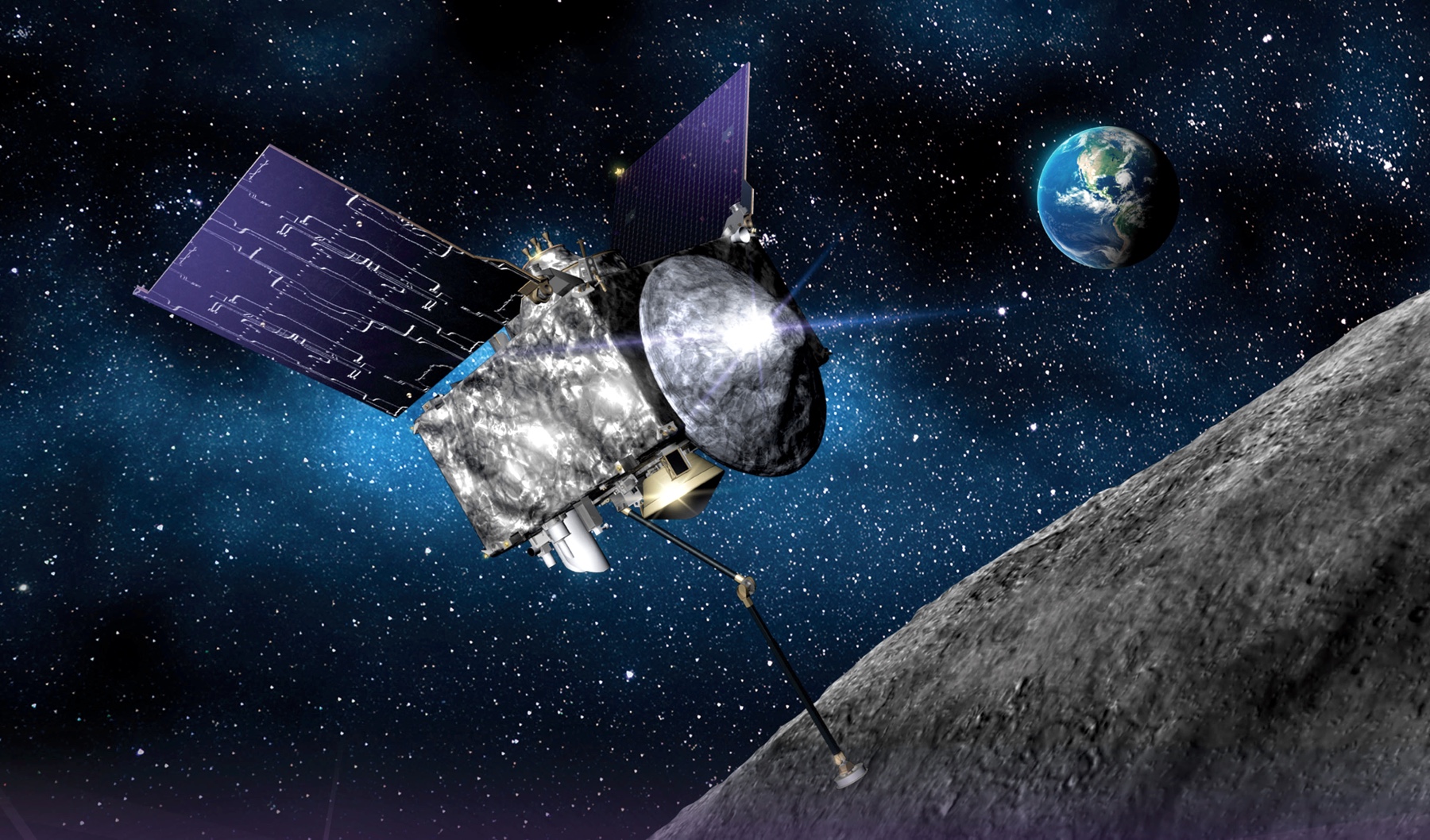 La superficie dell'asteroide su cui è atterrata la sonda OSIRIS-REx della NASA era come una "fossa di palla di plastica