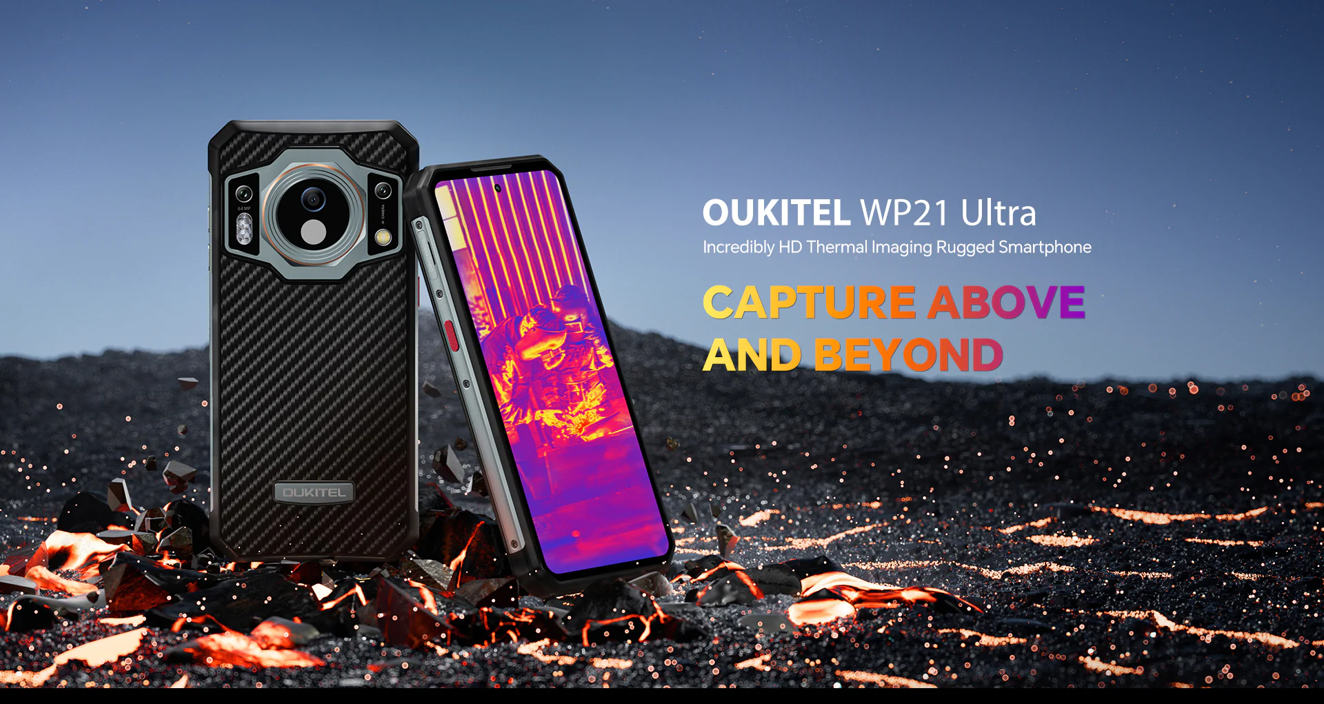 OUKITEL WP21 Ultra - Rugged smartphone with Helio G99, 9800mAh, thermal imaging and night vision camera