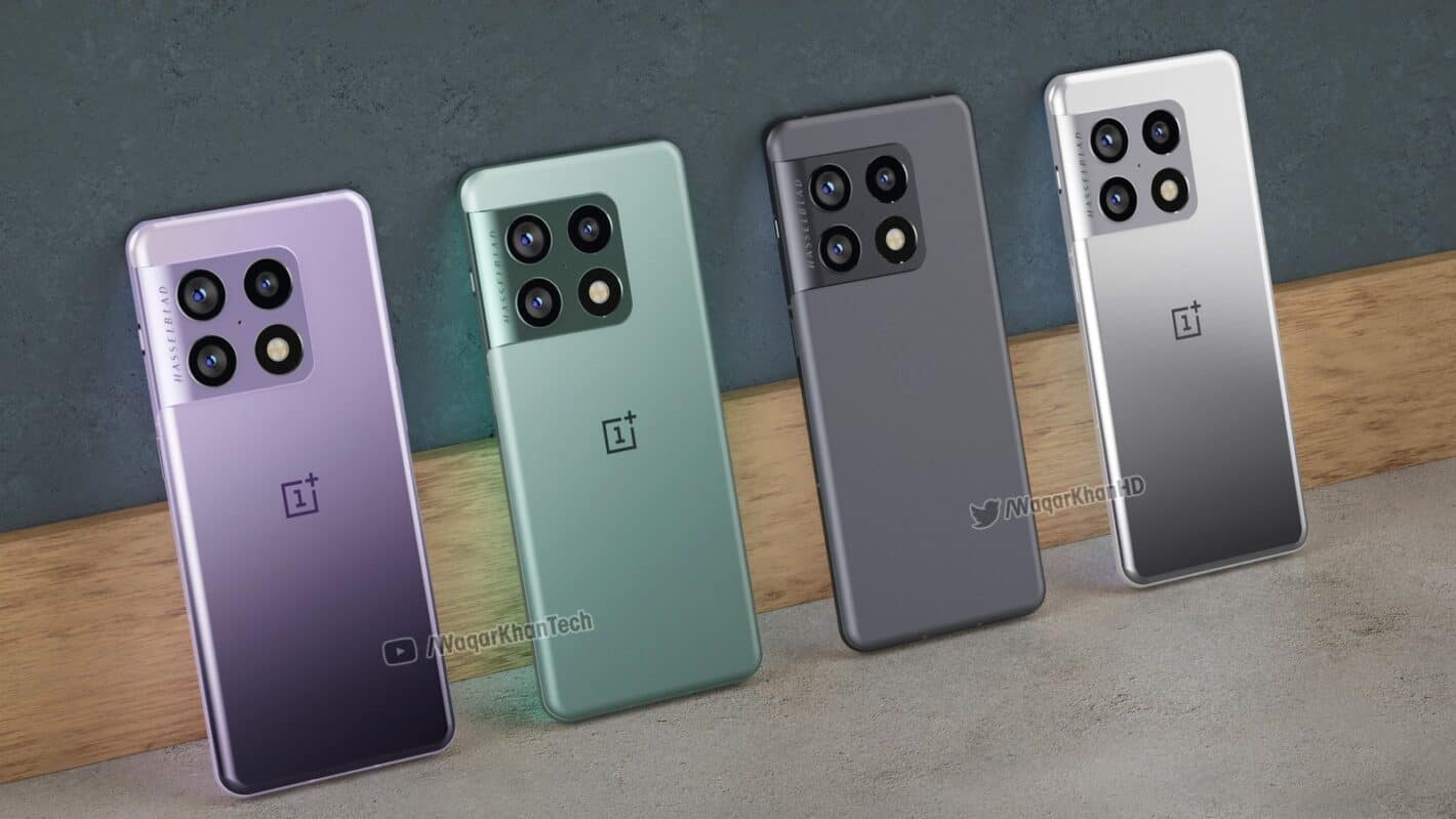 OnePlus 10 Pro showed concept renders: unusual camera in the style of Galaxy S21, Hasselblad logo and four colors