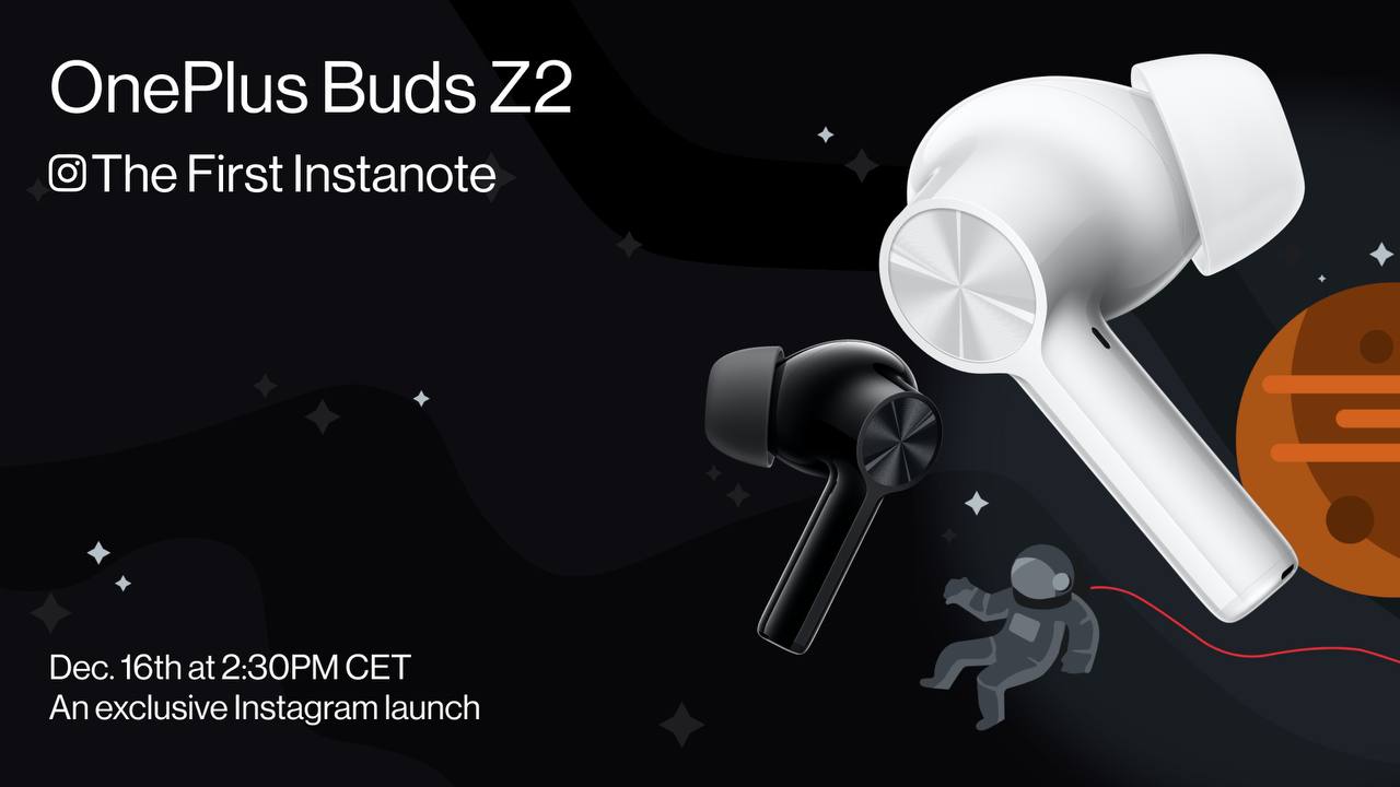 OnePlus Buds Z2 з ANC, Bluetooth 5.2 та підтримкою Dolby Atmos презентують у Європі 16 грудня
