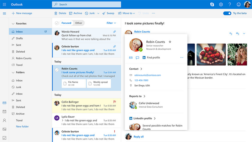 Microsoft switches to the new Outlook.com mail design