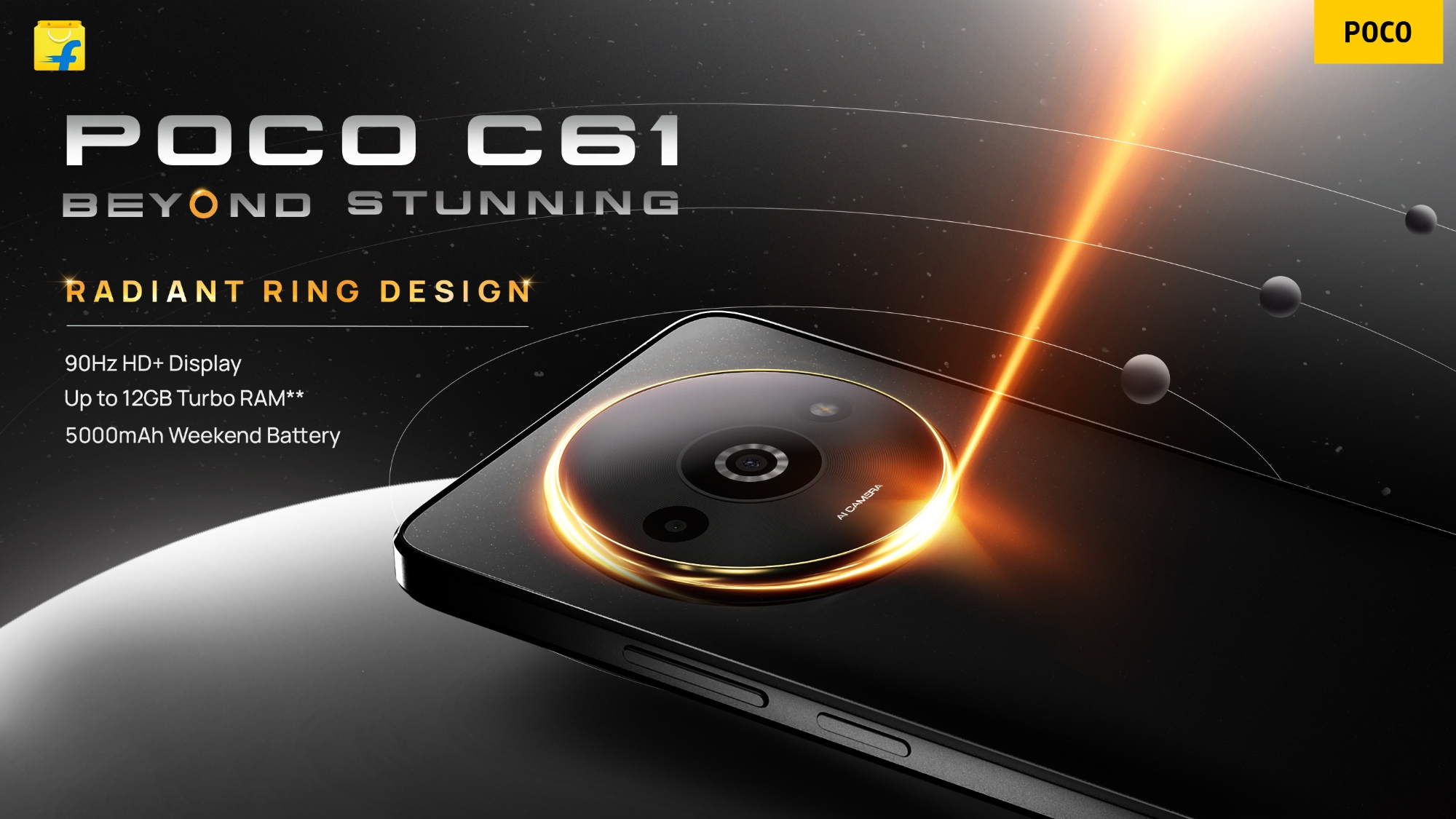 POCO C61: display a 90 Hz, chip MediaTek Helio G36 e doppia fotocamera a partire da 89 dollari