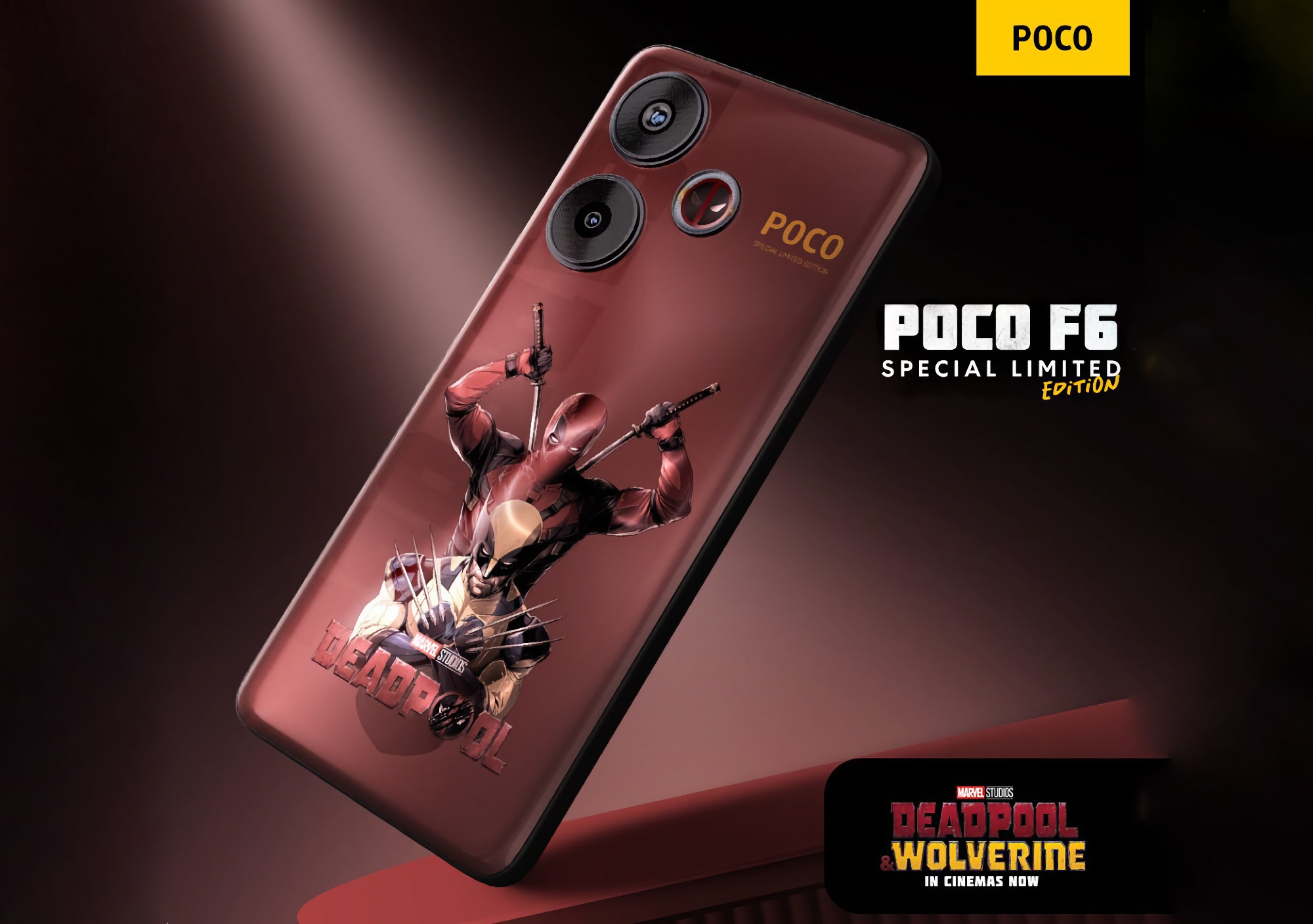 Для фанатів фільму "Дедпул і Росомаха": Xiaomi представила POCO F6 Deadpool Limited Edition