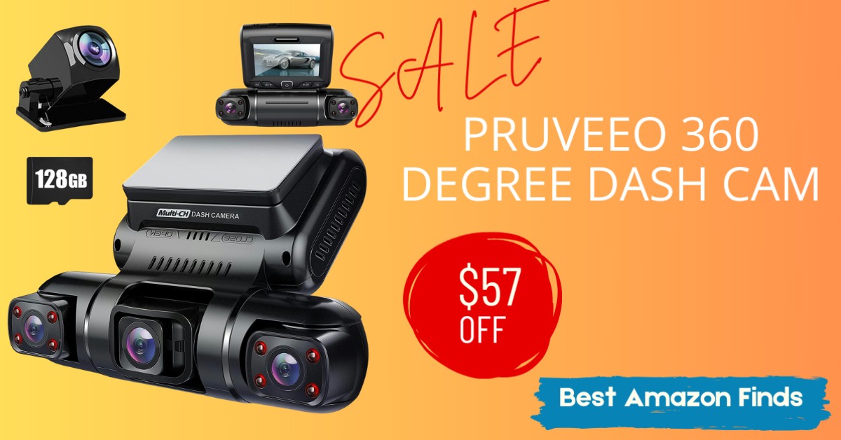 PRUVEEO 360 Degree Dash Cam - Buy Now $57 Discount!