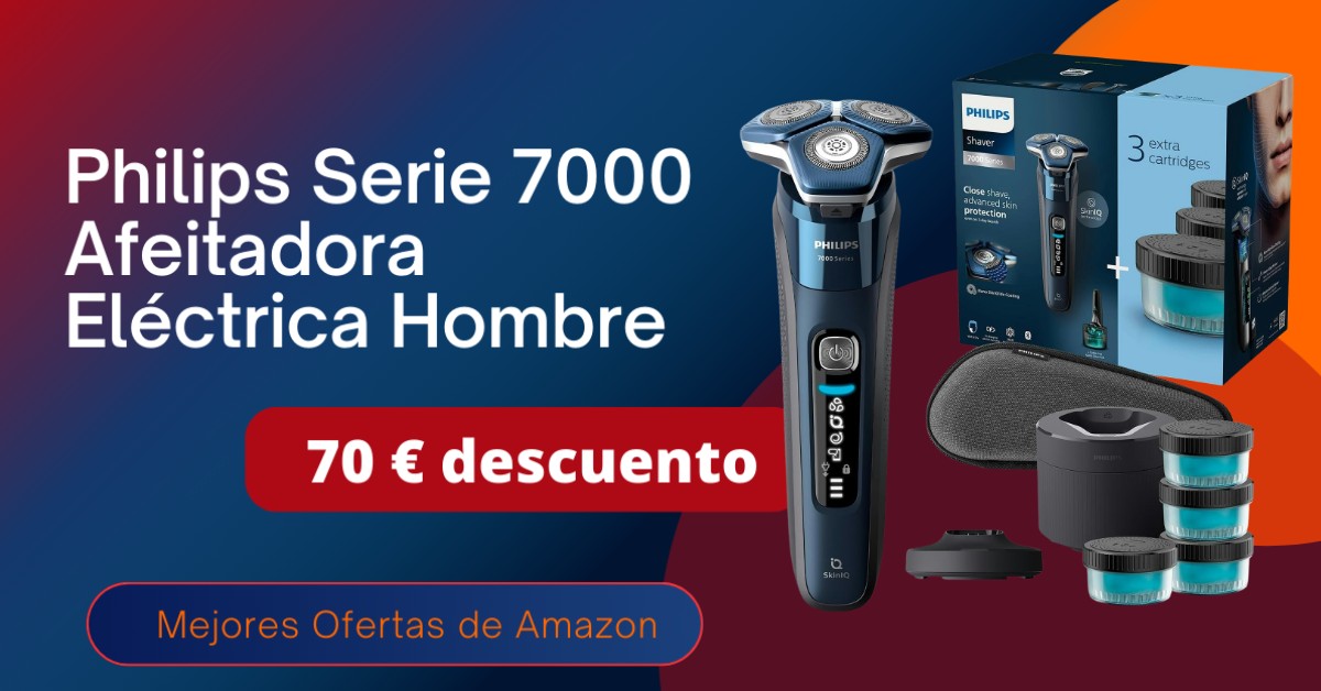 Afeitadora eléctrica Philips Serie 7000 ¡ahora con un descuento de 70 €!