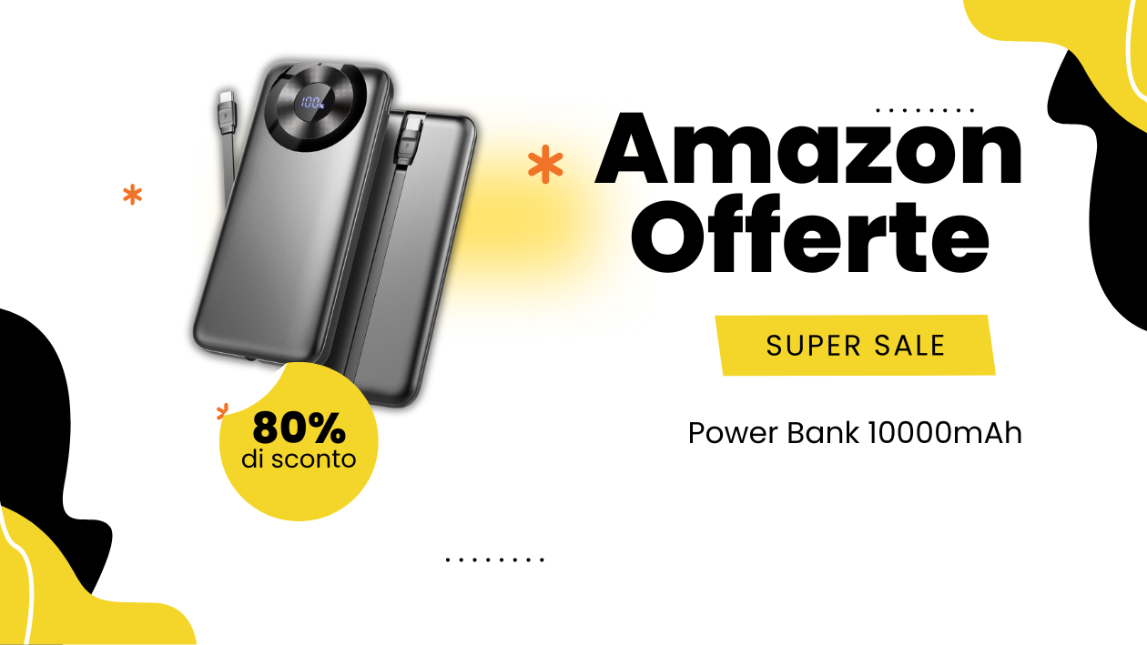 Hosgub Power Bank 10000mAh – Mega Sconto di 80€ su Amazon!