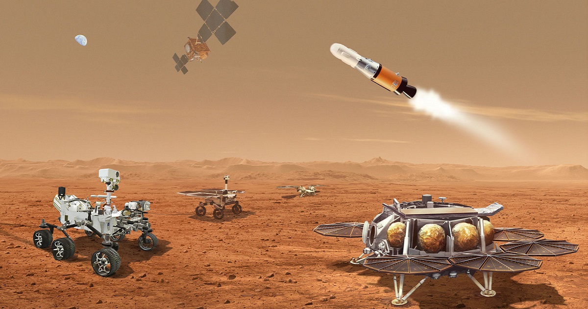 NASA показало, как доставит образцы грунта с Марса на Землю с помощью ракеты Mars Ascent Vehicle