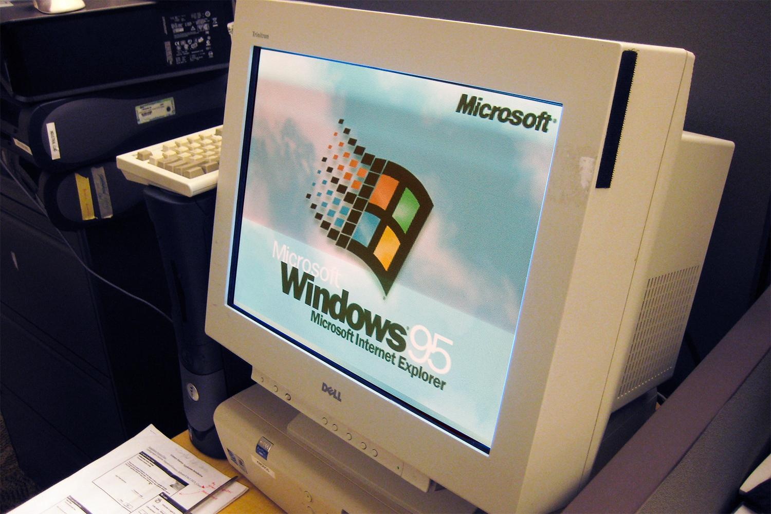 Las pestañas del Explorador se probaron en Windows 95