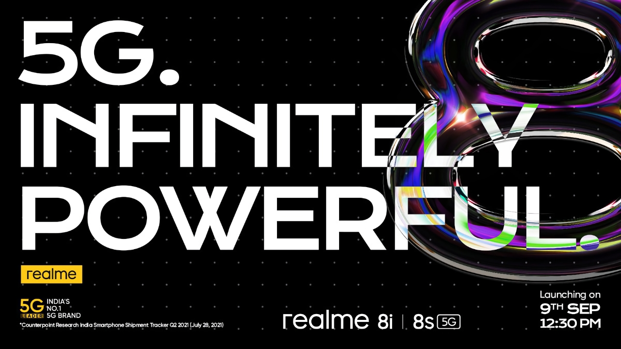 To oficjalne: Realme 8s 5G i Realme 8i być zaprezentowane na 9 września, zarówno napędzane przez chipy MediaTek