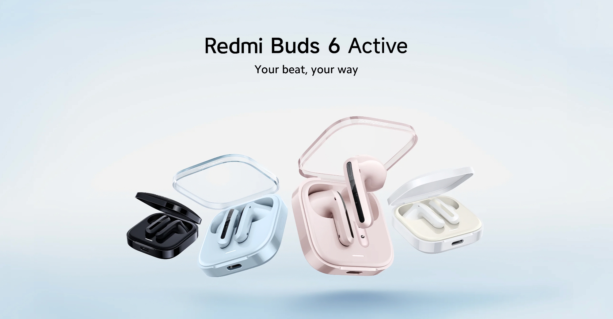 Redmi Buds 6 Active med Bluetooth 5.4, lav lydforsinkelsesmodus og opptil 30 timers batterilevetid har gjort sin globale debut