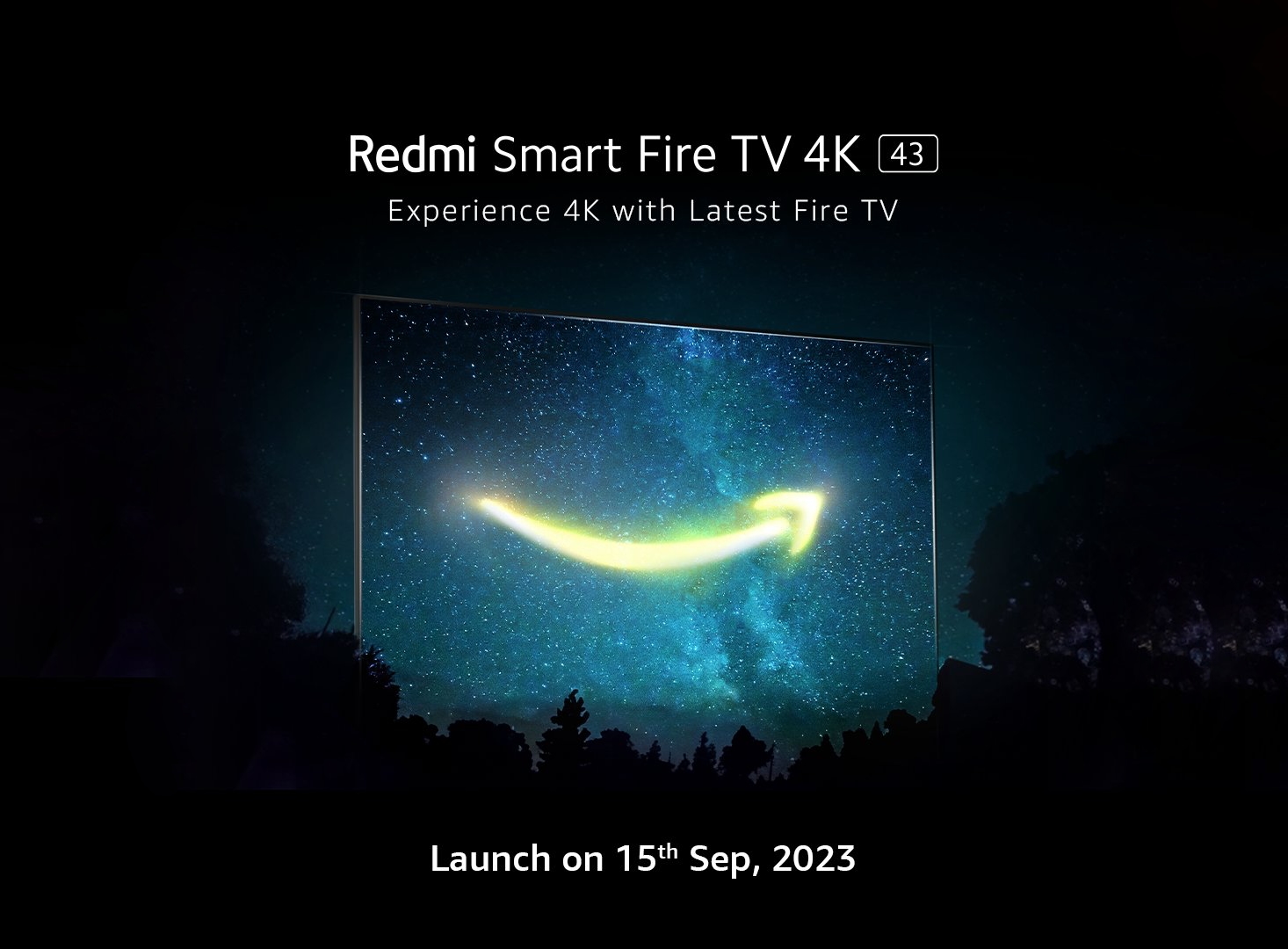Xiaomi vil avduke Redmi Smart Fire TV med en 43-tommers 4K-skjerm 15. september.