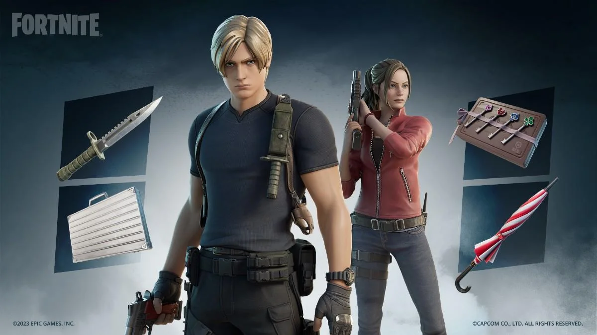 Leon Kennedy et Claire Redfield de Resident Evil débarquent dans Fortnite