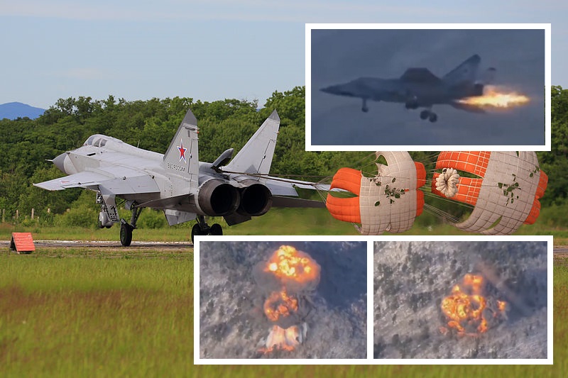 Российский истребитель-перехватчик МиГ-31 стоимостью $35 млн загорелся в полёте и разбился (видео)