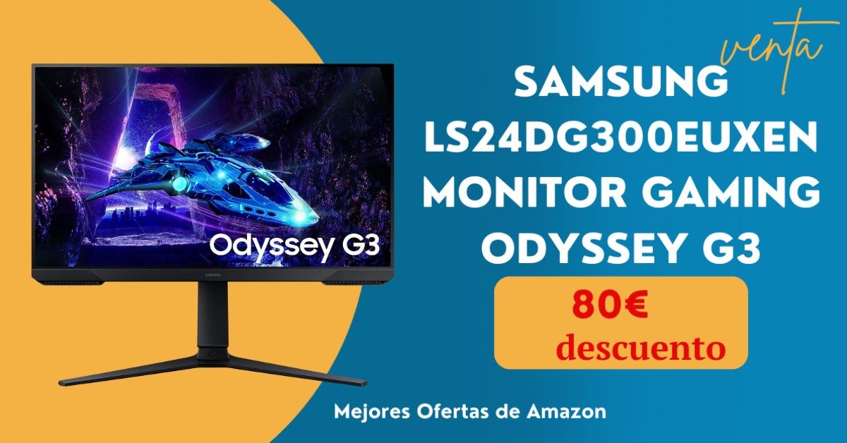 ¡SAMSUNG LS24DG300EUXEN Odyssey G3 Gaming Monitor con un descuento limitado de 80€ !