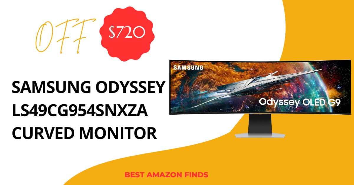 SAMSUNG Odyssey LS49CG954SNXZA Curved Monitor - NOW $720 Off Limited Time Deal!