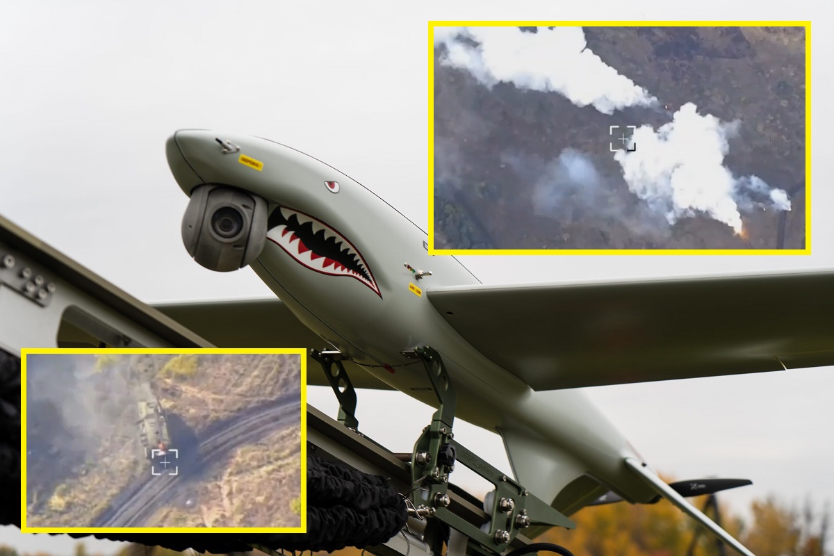 Oekraïnes SHARK-drone hielp Buk-M3 SAM lanceerinrichtingen te vernietigen en maakte de weg vrij voor JDAM-ER bommen die een Russisch hoofdkwartier raakten.