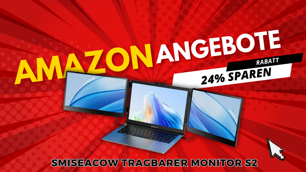 SMISEACOW Tragbarer Monitor S2 mit Dual-Display – Jetzt 72€ Rabatt!