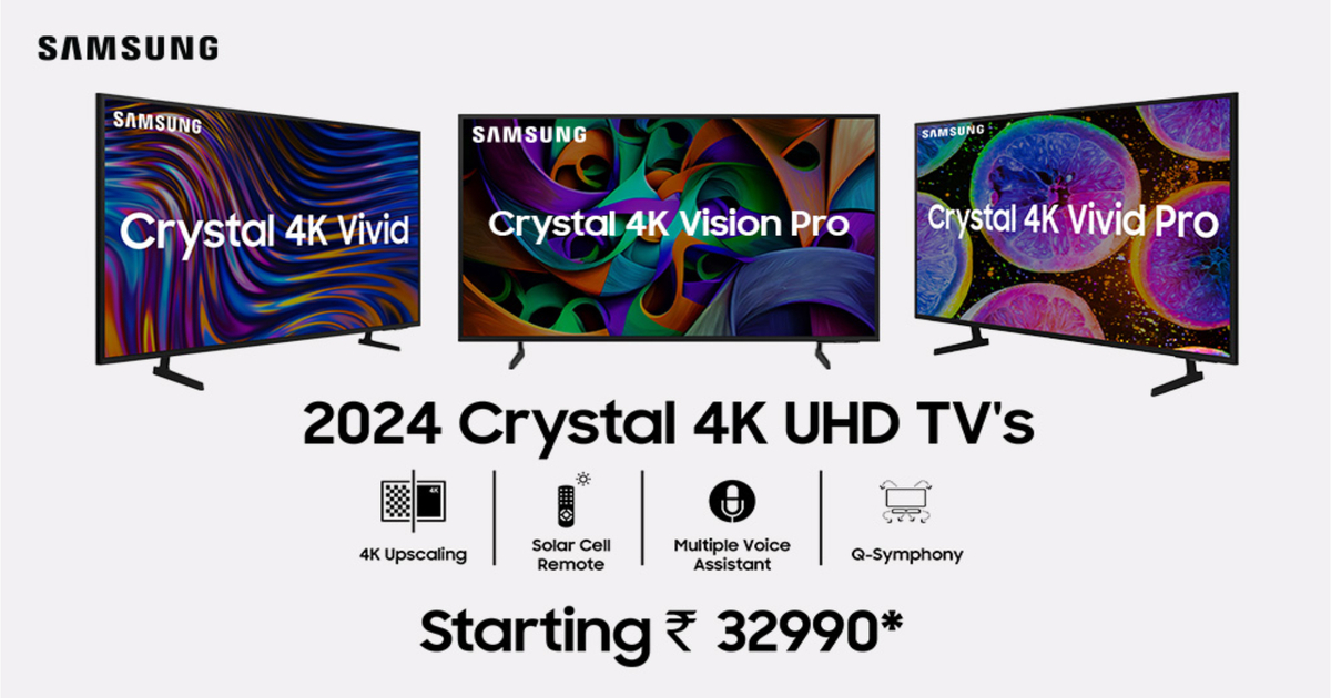 Samsung bringt Crystal 4K TV-Serie in Indien für 2024 auf den Markt